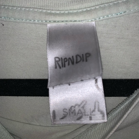 Rip N Dip light green floral cats tee - Picture 4 of 4